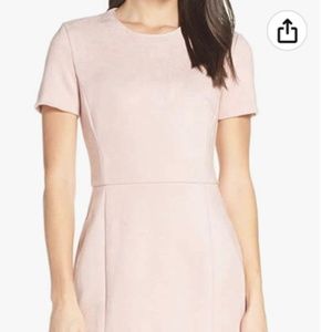 French Connection Women's Vegan Suede Mini Dress, Size US 4, pink